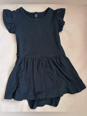 Kyte Baby | Twirl Bodysuit Dress Black 6-12 Months